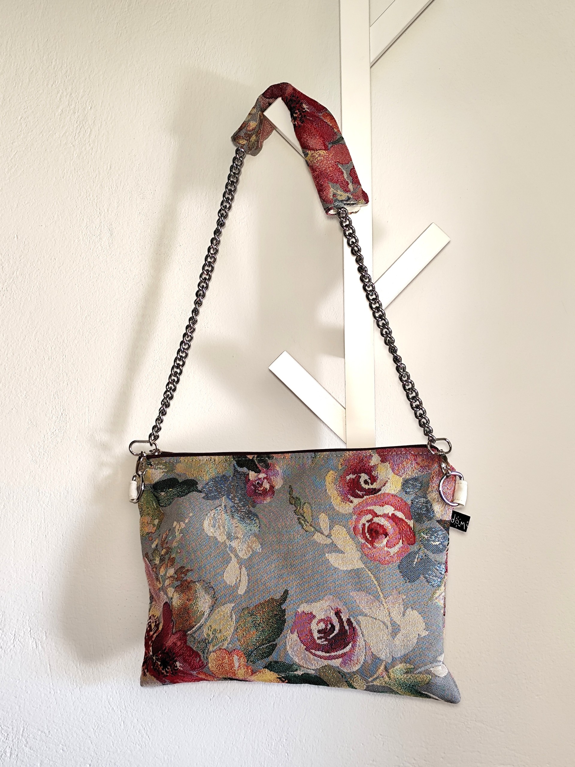 Tote bag chain Pink flower